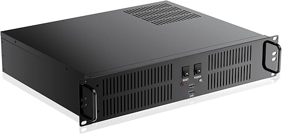 2U Micro ATX Compact Rackmount 3 x 3.5" HDD and 1 x 2.5" SSD, ATX PS2 PS2 PSU Chassis Support, USB
