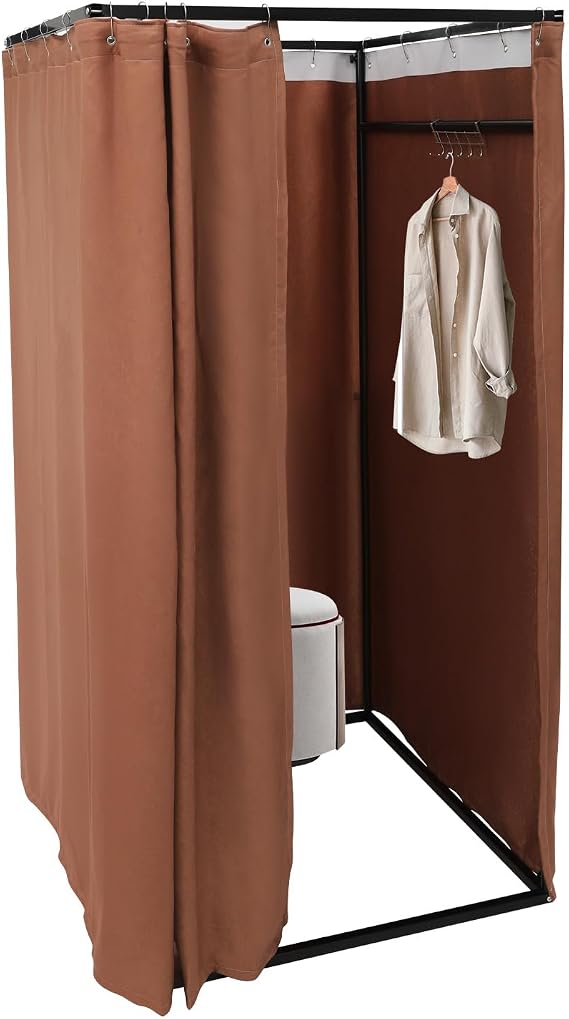 Portable Dressing Room, Clothing Store Fitting Room Removable for Boutique Changing Room with Shading Curtain Temporary Wall for Activities Shopping Mall