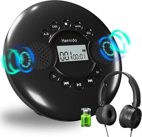Discman CD Player with Headset