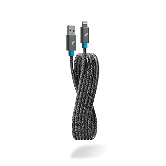 Nimble USB A to Lightning Cable 2M/6.6FT [MFi Certified] Durable Lightning Cord Compatible with iPhone 14 13 12 SE 11 Pro Max XR XS X 8 7 6S 6 Plus iPad, and AirPods - USB to Apple Lightning Cable