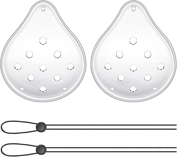 2 Pcs Eye Shield After Cataract Surgery, Clear Eye Patch, 9 Hole Plastic Ventilated Clear Eye Patches After Cataract Surgery Recovery, Adjustable Protective Eye Masks, Eye Care Accessories for Adults