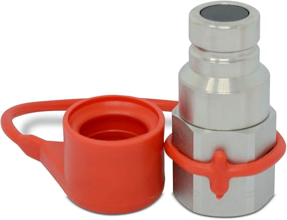 3/4 Flat Face High Flow Hydraulic Quick Connect Male Coupler, 3/4 NPT Thread