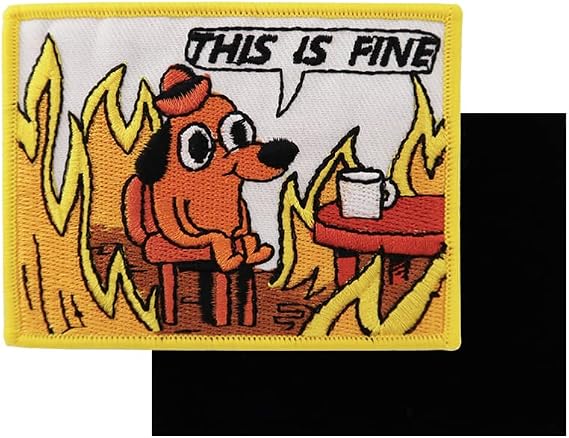 Cute-Patch This is Fine Embroidered Hook and Loop Patch