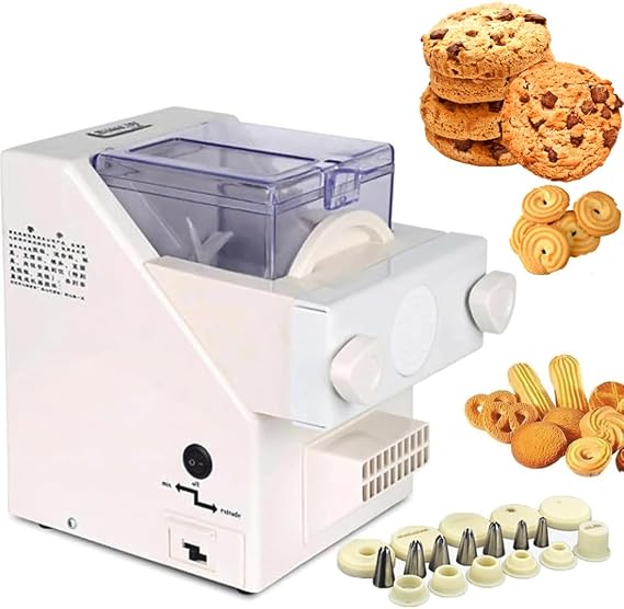 Biscuit Form Maker, 180W Automatic Cookies Making Machine, 50-60rpm/min Speed, with 8 Different Nozzles, for Dessert Shop