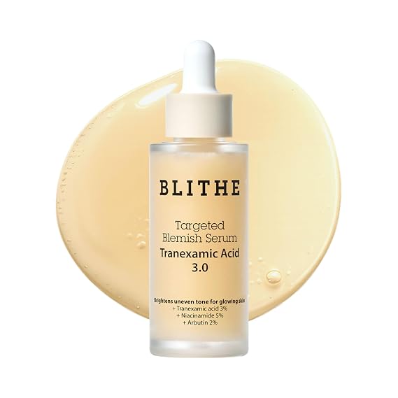 BLITHE Niacinamide 5% + TXA Tranexamic Acid 3% Serum, Dark Spot Corrector - Vitamin B3 Niacinamide for Face, Skin Soothing Cica & Allantoin, Arbutin & Tranexamic Acid, 1oz