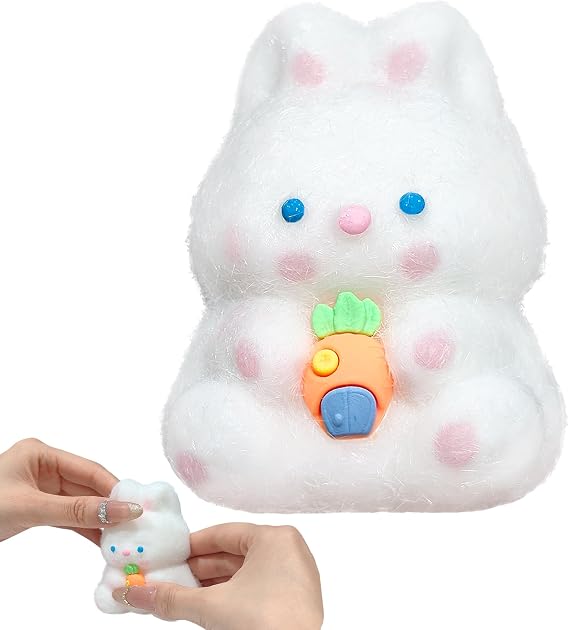 Easter Basket Stuffers,Taba Squishy Rabbit,Cute Taba Squishies Rabbit Animal Squeeze Toy,Easter Basket Stuffers for Toddler,Fidget Toy for Kids Adults for Anxiety Stress Relief&Party Favors