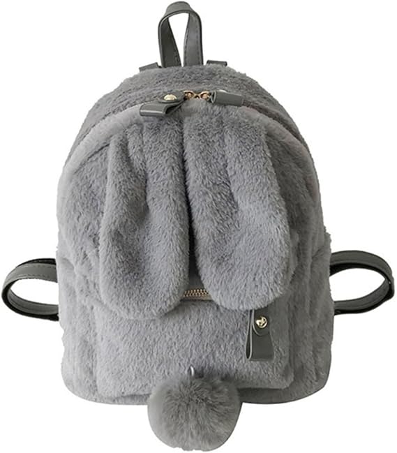 NOLITOY Backpack Plush Book Bag Rabbit Rucksack Girls Shoulder Bag Ear