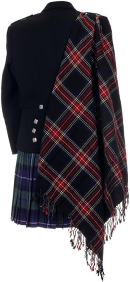 The Scotland Kilt Company Scottish Tartan Purled Fringe Budget Fly Plaid for Kilts - Range of Tartans - One Size