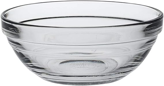 Duralex Lys clear stackable bowl 12 cm (4 3/4" -10 7/8 oz - 31 cl), pack of 6