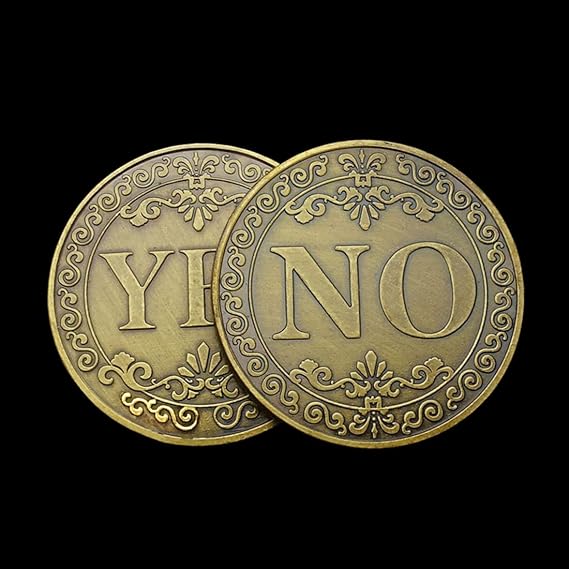 Aomcisi Decision Making Flipping Coin Yes No Challenge Coin Medallion