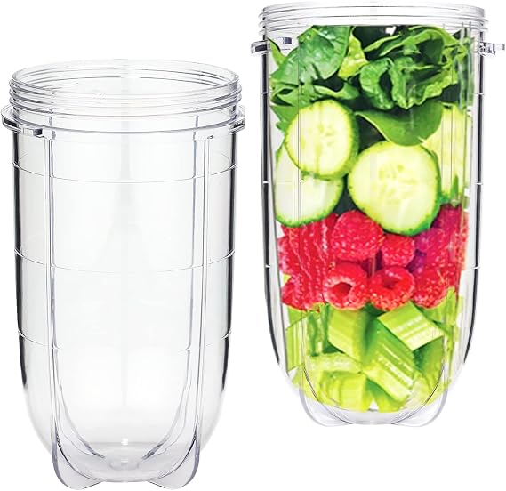 16OZ Replacement Cups Jar for Magic Bullet MBR-1101, MB1001B, MB1001C, MB1001A 250W MB1001 Series Blender Parts. (2PACK)