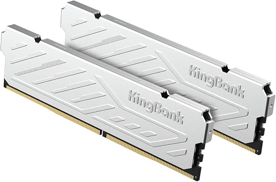KingBank Computer Desktop Memory Ram DDR4 8GB 3200MHZ CL16 1.35V XMP2.0 Overclocking with Heatsink for PC Gaming/Office/PS,Silver