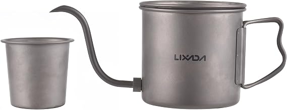 Lixada Titanium Camping Kettle - Coffee Pot with Removable Spout