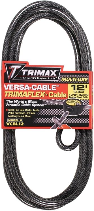 Trimax VMAX12CBL Trimflex Replacement Cable, 12 ft x 10mm
