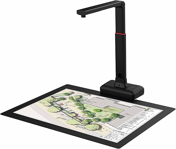 Book/Document Scanner A2/A3 Large Format Overhead Book& Document Scanner 23MP High Resolution Auto- Flatten & Support Multi-Language Provides