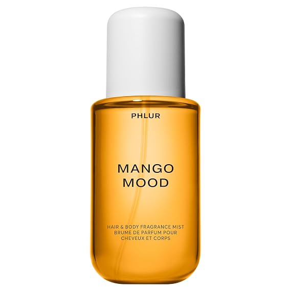 PHLUR Mango Mood Body Mist, 8 Fl Oz - Hair and Body Perfume for Women | Mango, Black Currant & Pink Pepper Body Spray with Vanilla Elixir, Brown Sugar & Patchouli Fragrance