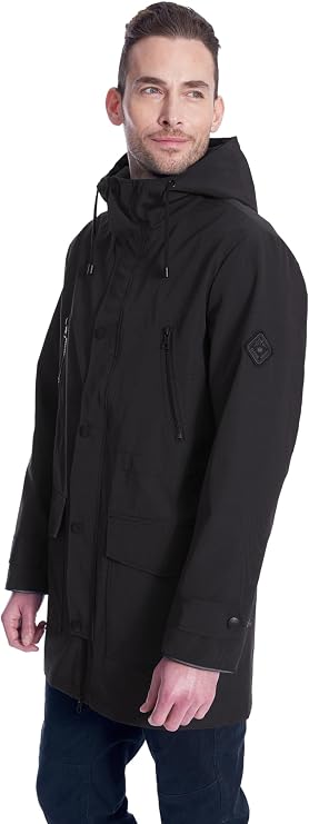 ALPINE NORTH Banks Mens Drawstring Raincoat - Lightweight, DWR Water Repellent, Windproof, Rain Jacket with Hood