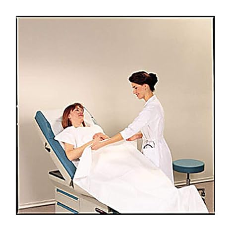 TIDI Products TID 918302 Drape Sheet, Patient, 2-Ply Tissue, White, 40" x 48" (Pack of 100)
