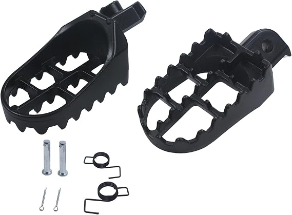 Motorcycle Aluminum Foot Pegs Rests Footpegs for XR50R CRF50 CRF70 CRF80 CRF100F PW50 PW80 TW200 TTR90 TTR90E KLX110 Dirt Pit Bike Motorbike Motocross (Black)