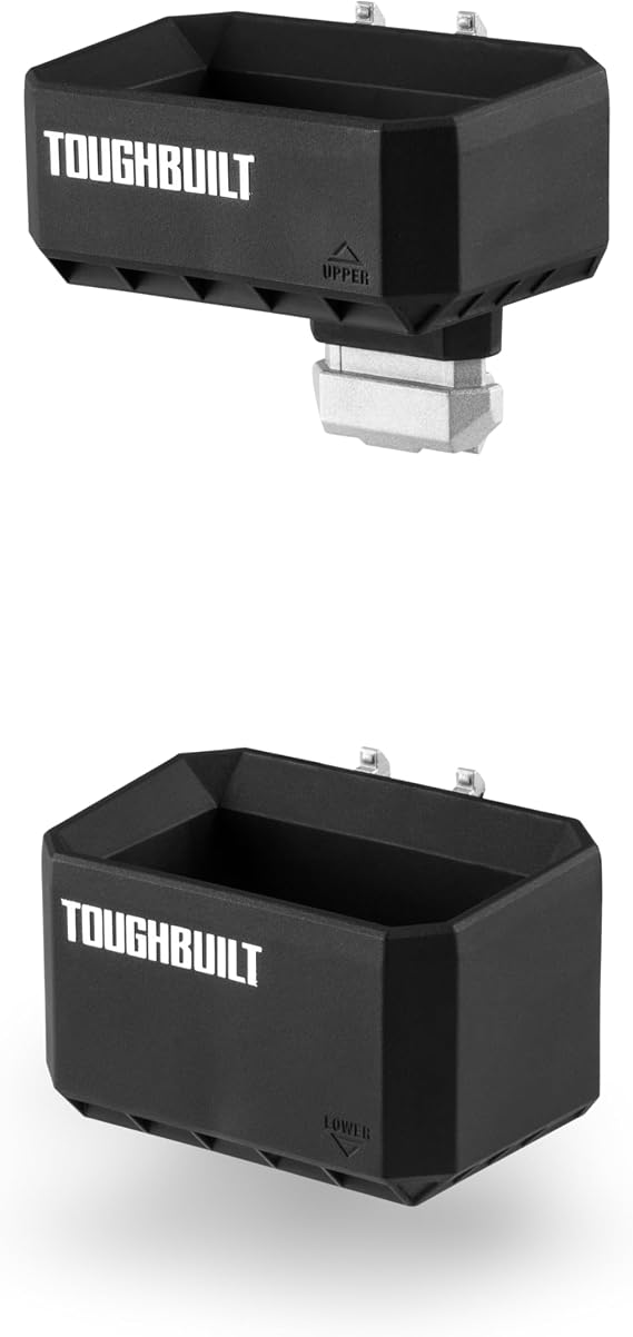 ToughBuilt StackTech - Long Handle Tool Holder, Adjustable, TB-B1-A-54 | Dual-Support Design, Quick-Release Mount, Fits StackTech Rails, Garage Organization, Heavy-Duty Construction