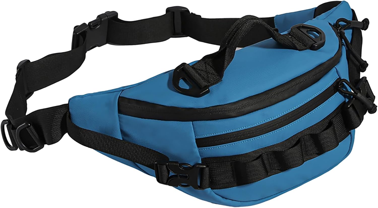Waterproof Submersible Fly Fishing Waist Pack Molle Chest Crossbody Shoulder Bags, Blue