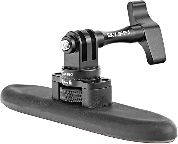 Flexible Viscous Lock Helmet Fixed Bracket,Suitable for Curved or Flat Installation,Compatible GoPro Hero 13 12 11 10 9 8 Max DJI Osmo Insta360 AKASO and Other Action Camera