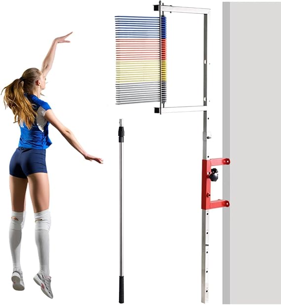 Adjustable Height Vertical Jump Tester, 47.24''-137.8" Wall-Mounted Vertical Jump Measurement Tool, School Gym Verticals Jumps Trainer Training Equipment, Verticals Jumps Tester Outdoor Use