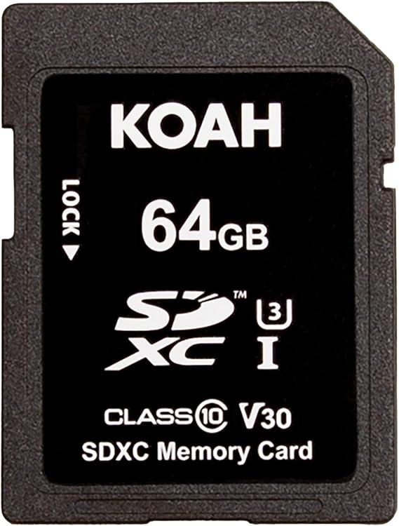 Koah Ultimate 64GB SDHC メモリーカード Class10 U3 V30 UHS-I 高速フラッシュストレージ