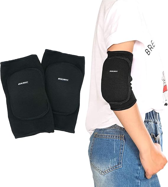 EULANT Elbow Pads for Kids Junior Youth, Toddler, Soft & Breathable Elbow Pad for Biking Volleyball Basketball Football Skating Dancing Crawl, Child Elbow Pads with Thicken Sponge Padding