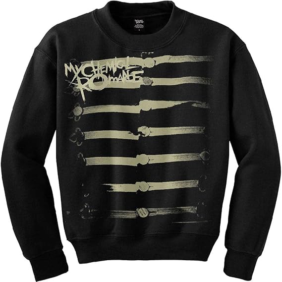 My Chemical Romance Sweatshirt Together We March Band Logo Official Mens Black Size M