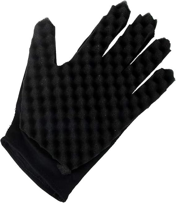 Magic Curly Sponge Gloves, Xafissy Hair Curl Sponge Gloves Hair Styling Tool Twist Brush Glove for Curly Hair Styling Care