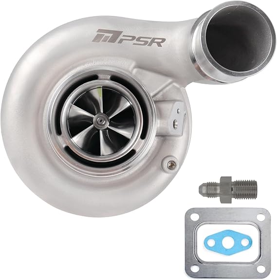 Pulsar Turbo 369D T4 Open 0.88A/R with 90 Elbow Outlet Compressor 80/73mm | Dual Ball Bearing Billet Compressor Wheel Turbocharger