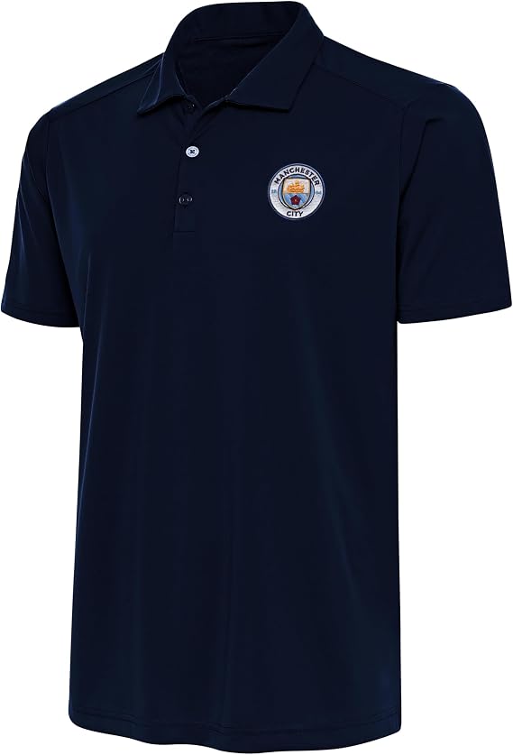 Manchester City Statement Polo - Mens Official Soccer Fan Shirt - Moisture-Wicking Performance Interlock