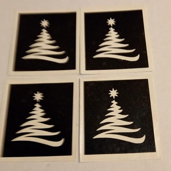 30 x Christmas Tree Stencils for Etching on Glass Craft Hobby Glassware Present Gift