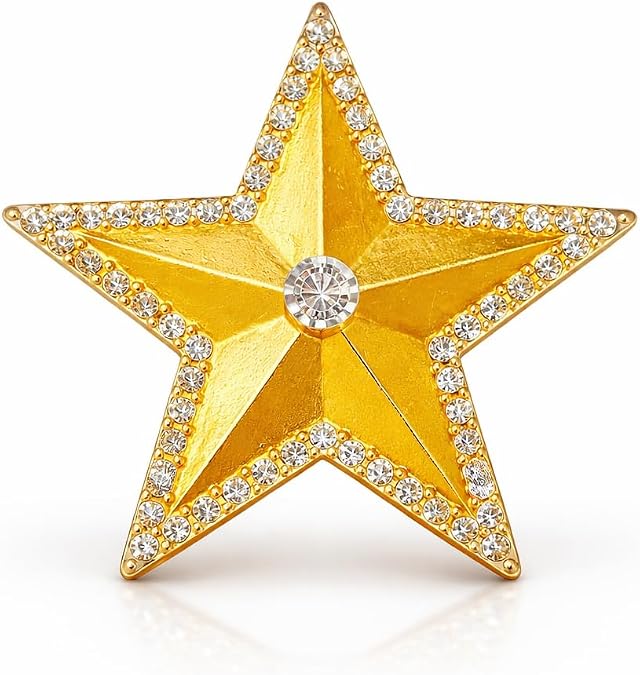 Star Brooch Celestial and Elegant Jewelry Pin for Women Sparkling Star Accessory for Jackets, Dresses, Bags, and Special Occasions