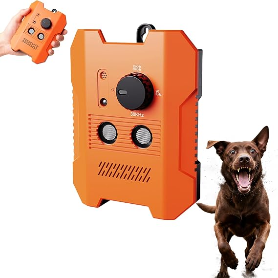 Ultrasonic Dog Bark Control Device 3 Adjustable Modes, 50FT Precision Range, USB Rechargeable & IPX4 Waterproof Bark Stopper for Indoor and Outdoor Use