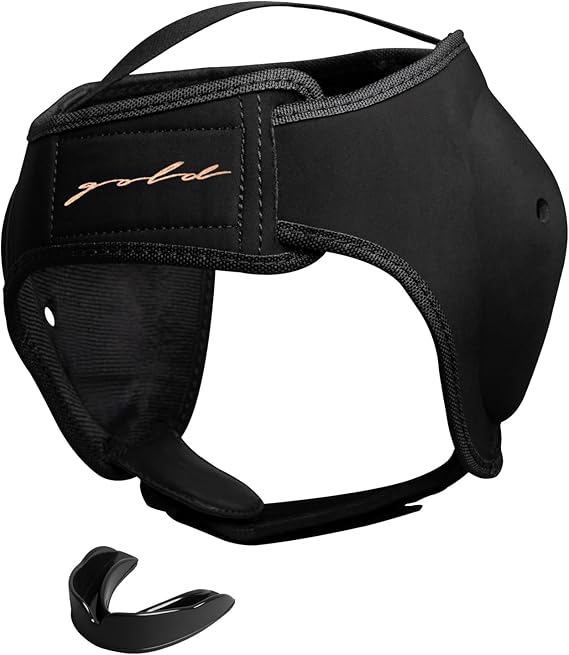Gold BJJ Headgear for Jiu Jitsu, Wrestling, and MMA