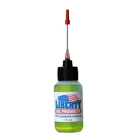 Liberty Oil, 2oz Bottle with Extra Long 3inch Stainless Steel Applicator-100% Synthetic Oil for Lubricating Clocks. Restores and Loosens Clock Movements