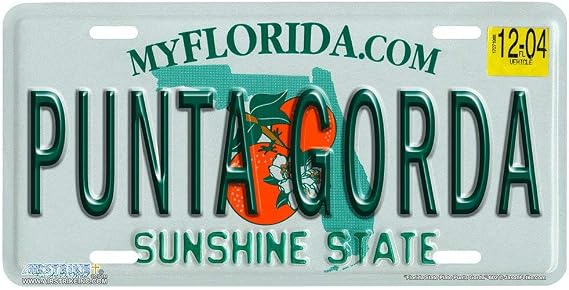"Florida State Punta Gorda" - Decorative License Plate