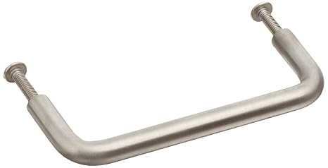 Sugatsune SWP 316 Stainless Steel Wire Pull Handle, Satin Finish, Threaded Holes, Round Grip, 3" Center To Center, 1-11/32" Projection (Pack of 2)