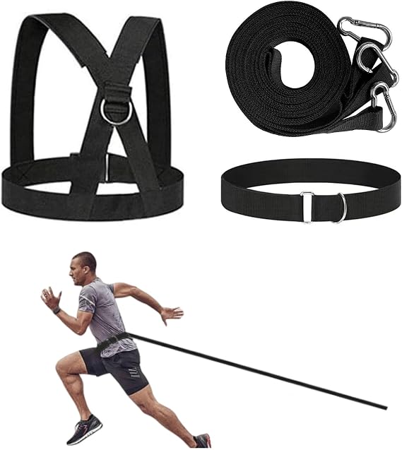 Sled Workout Equipment, Tire Pulling Harness Workout Training | Adjustable Sled Pulling Belt for Full Body Physical Exercise Multidirectional Improve Strength and Agility Indoor and Outdoor