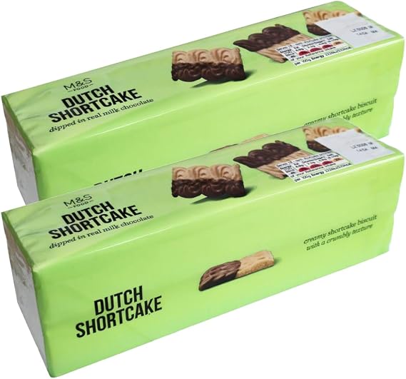 M&S Dutch Shortcake Biscuits, 300g, 2 Pack, Belgian Milk Chocolate Dipped Biscuits