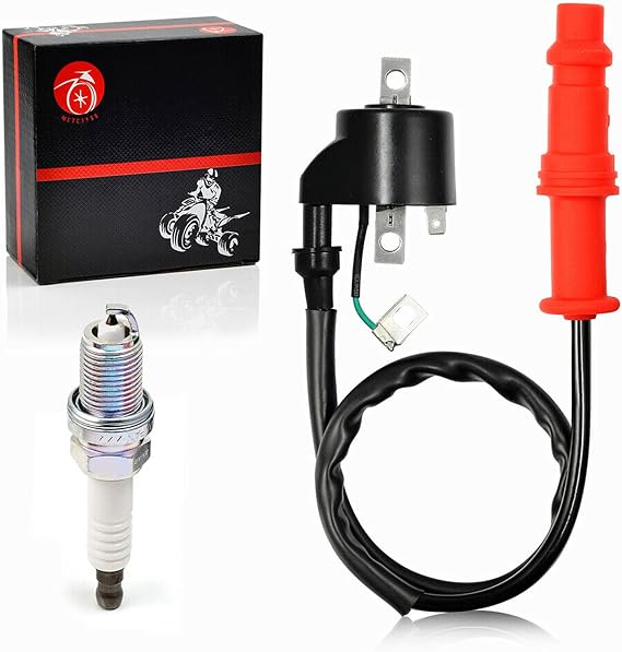 Ignition Coil and Spark Plug Compatible with Polaris Sportsman 500 1996-2002 Magnum 425 500 Xpedition 425 OEM 3085228 3085227