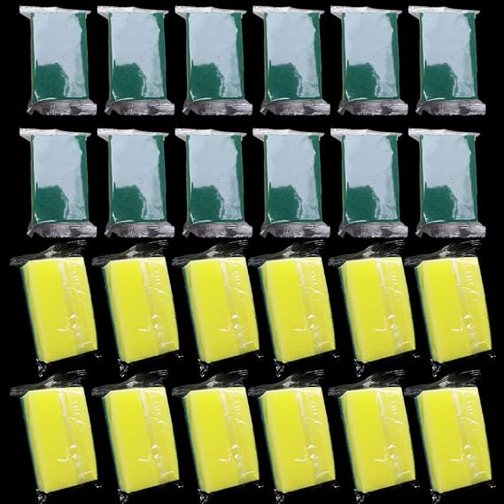 Sponge Individually Wrapped, 24 PCS Small Dishwashing Scouring Pads for Kitchen Sponge Wipes for Hotel Apartments