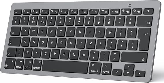 OMOTON Bluetooth Keyboard for Mac, QWERTY UK Layout, Space Grey