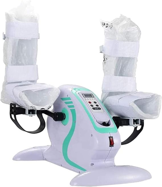 Motorized Electric Pedal Portable Exerciser Exercise Bike for Hand Arm Knee Leg Mini Rehabilitation Training Bicycle Cycling Rehab Equipment for Handicap Disabled