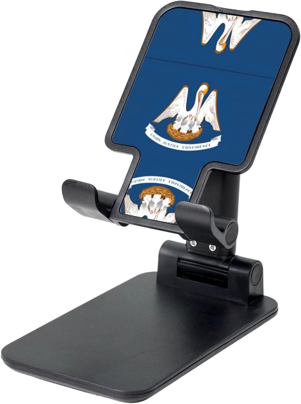 qtyvgtic Universal Cell Phone Holder - Adjustable Desk Phone Stand for Office Home &amp; Travel Black