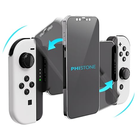Phistone Magnetic MagSafe Smartphone & Tablet Mount for Nintendo Switch JoyCon (JoyCon Not Included) - 360 Rotation, Adjustable Length, Multi-Device Compatible, Strong Magnetic Hold