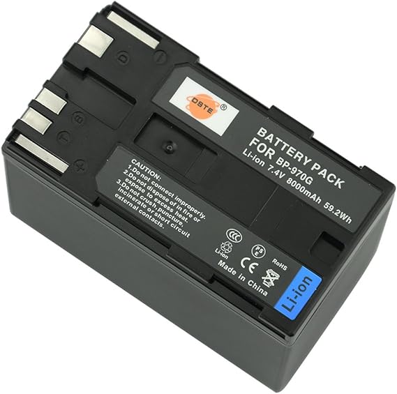 DSTE BP-970G BP-975 Compatible with Canon XLH1 XHG1 XHA1 XL2 XM2 XH G1S XH A1S XL H1S XL H1A XF305 XF300 XF105 XF100 Camera
