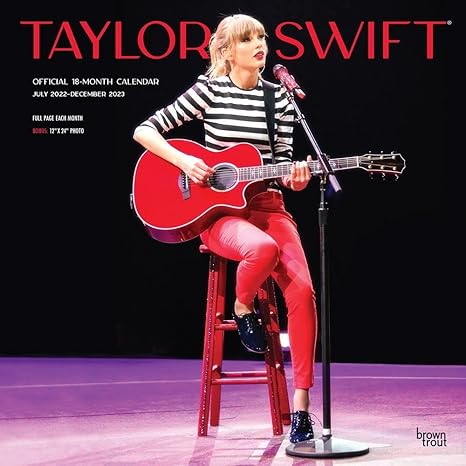 Taylor Swift OFFICIAL | 2023 12 x 24 Inch 18 Months Monthly Square Wall Calendar | July 2022 - December 2023 | BrownTrout | Music Pop Singer Songwriter Celebrity